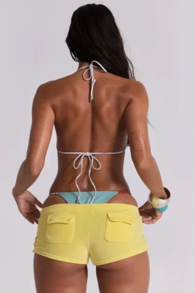 Lemon velours minishort