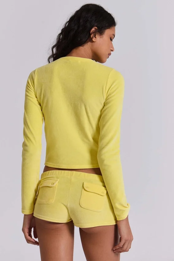 Lemon velours minishort