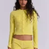 Lemon velours minishort