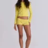 Lemon velours minishort