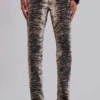 Leona bootcut-Jeans in Cooper met tijgerprint