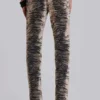Leona bootcut-Jeans in Cooper met tijgerprint