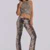 Leona bootcut-Jeans in Cooper met tijgerprint