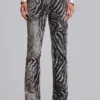 Leona bootcut-Jeans in koper met zebraprint
