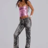 Leona bootcut-Jeans in koper met zebraprint