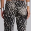 Leona bootcut-Jeans in koper met zebraprint