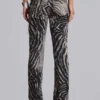 Leona bootcut-Jeans in koper met zebraprint
