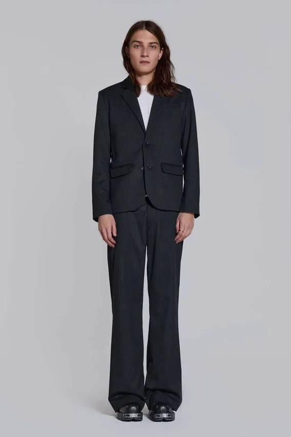Libertine slim fit blazer met krijtstreep