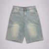 Lichtgewassen jumbo-jeansshorts
