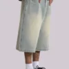 Lichtgewassen jumbo-jeansshorts