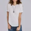 Linnen T-shirt met V-hals