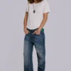 Linnen T-shirt met V-hals