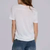 Linnen T-shirt met V-hals