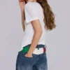 Linnen T-shirt met V-hals