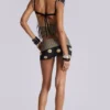 Lola mini-short met stippen en omgeslagen tailleband