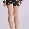 Lola mini-short met stippen en omgeslagen tailleband