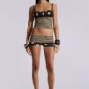 Lola mini-short met stippen en omgeslagen tailleband