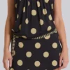 Lola strapless mini-jurk met stippen en strepen