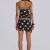 Lola strapless mini-jurk met stippen en strepen