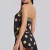 Lola strapless mini-jurk met stippen en strepen