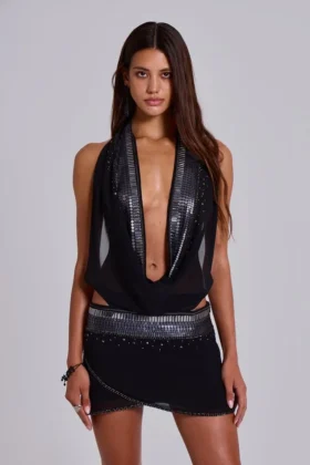 Lumae mini-jurk met versieringen