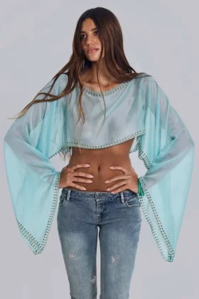 Lunet cape-top met studs
