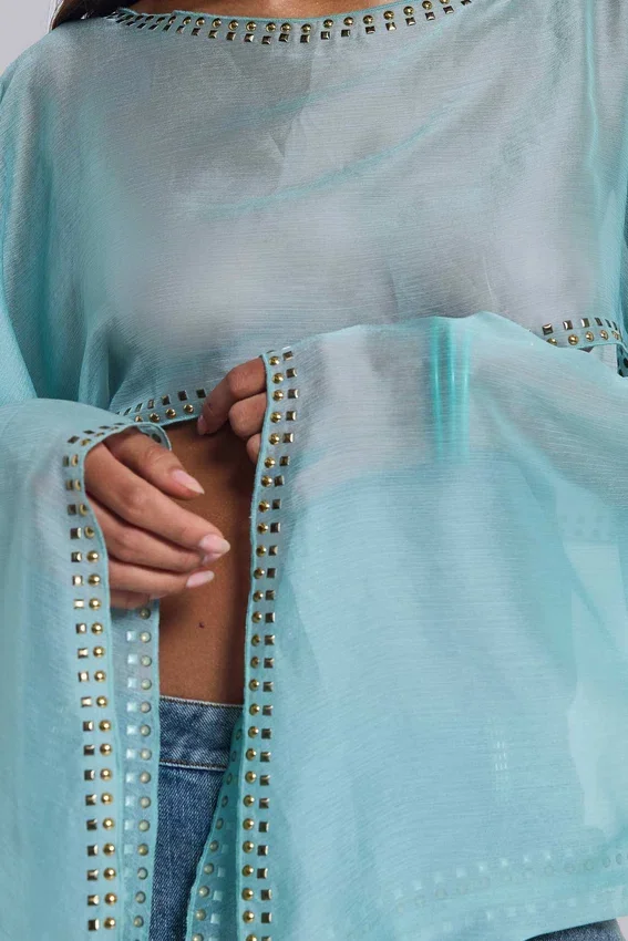 Lunet cape-top met studs