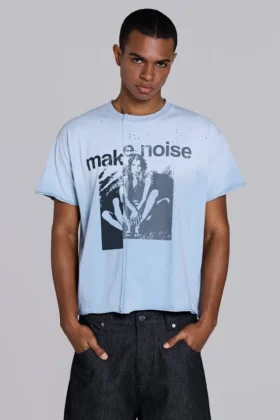 Make Noise T-shirt met splices en cropped pasvorm