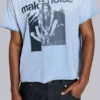 Make Noise T-shirt met splices en cropped pasvorm