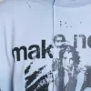 Make Noise T-shirt met splices en cropped pasvorm