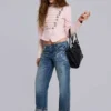 Cooper versierde cropped Jeans