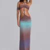 Marilis maxi-jurk met ombre-effect