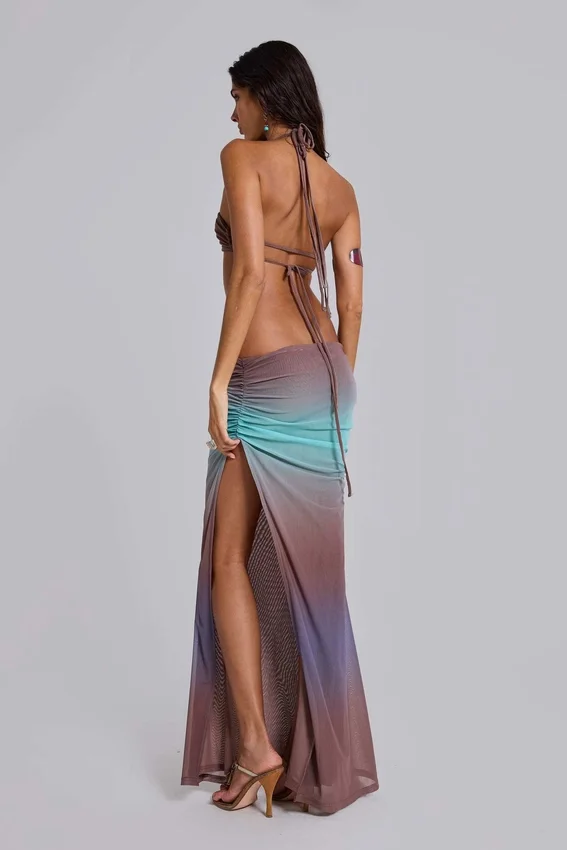 Marilis maxi-jurk met ombre-effect