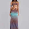 Marilis maxi-jurk met ombre-effect