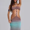 Marilis maxi-jurk met ombre-effect