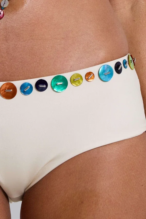 Mavie mini-short met knopen