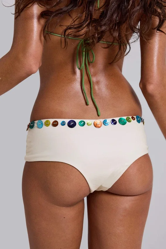 Mavie mini-short met knopen