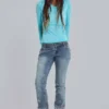 Met de hand geregen Cooper-Jeans met bootcut