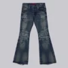 Middenblauwe Drift-jeans met bootcut