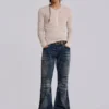 Middenblauwe Drift-jeans met bootcut