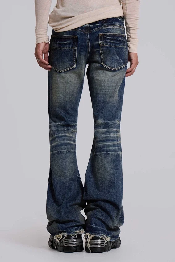 Middenblauwe Drift-jeans met bootcut