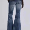 Middenblauwe Drift-jeans met bootcut