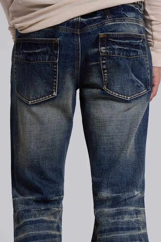 Middenblauwe Drift-jeans met bootcut