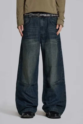 Middenblauwe Slub Colossus Jeans
