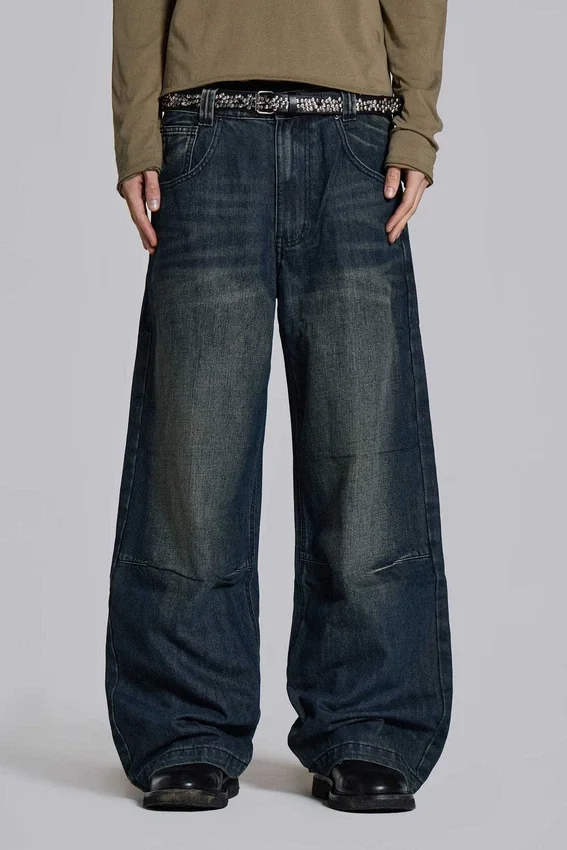 Middenblauwe Slub Colossus Jeans