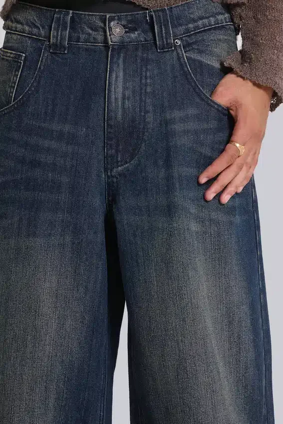 Middenblauwe Slub Colossus Jeans