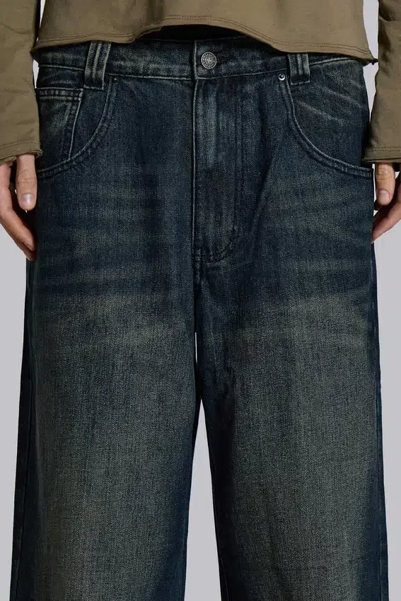 Middenblauwe Slub Colossus Jeans