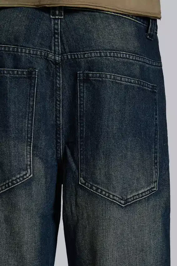 Middenblauwe Slub Colossus Jeans