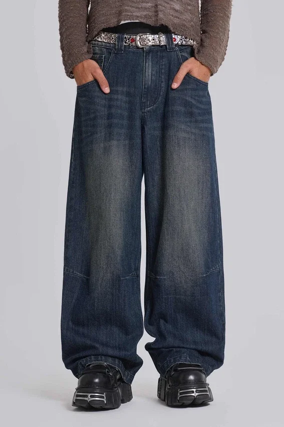 Middenblauwe Slub Colossus Jeans