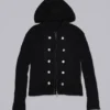 Militaire gebreide trui met capuchon